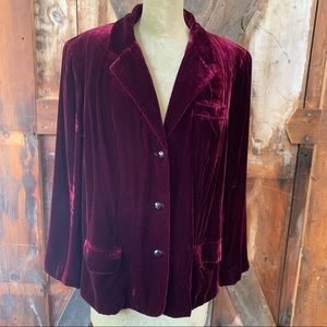 Ralph Lauren burgundy velvet jacket